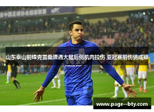 山东泰山前锋克雷桑遭遇大腿后侧肌肉拉伤 亚冠赛前伤情成疑